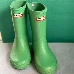 Light Green Girls Hunter boots